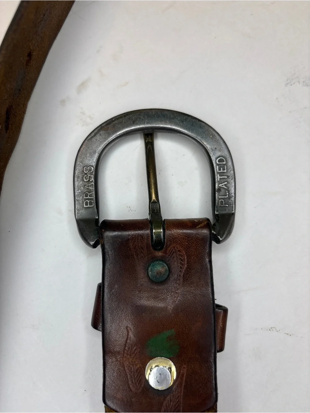 Tex Tan tooled Leather Men's Belt with Floral Detail